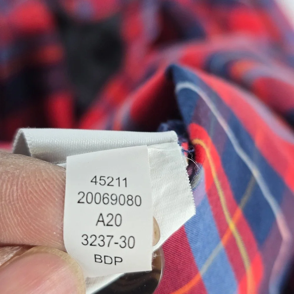 Alaskan Hardgear Plaid Short Sleeve Button Down Shirt 2XL Tall Men‎ Red Blue